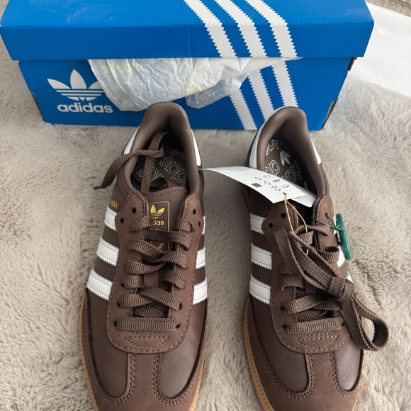 adidas Originals Samba OG Earth Strata Footwear White Gold (Women's) size 6 - Picture 4 of 8